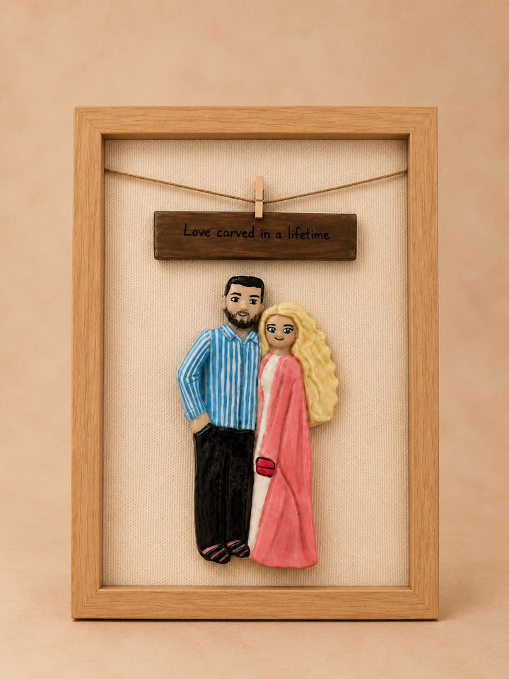 Personalisiertes Erinnerungsbild mit Rahmen – 2 Personen