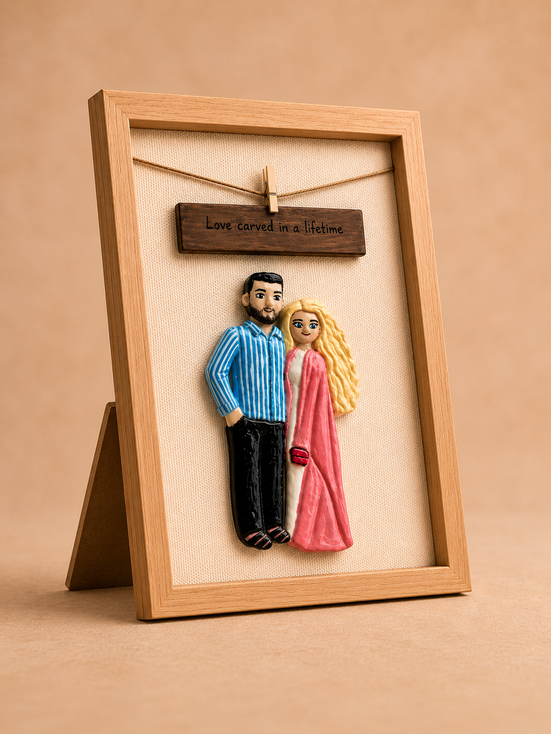 Personalisiertes Erinnerungsbild mit Rahmen – 2 Personen