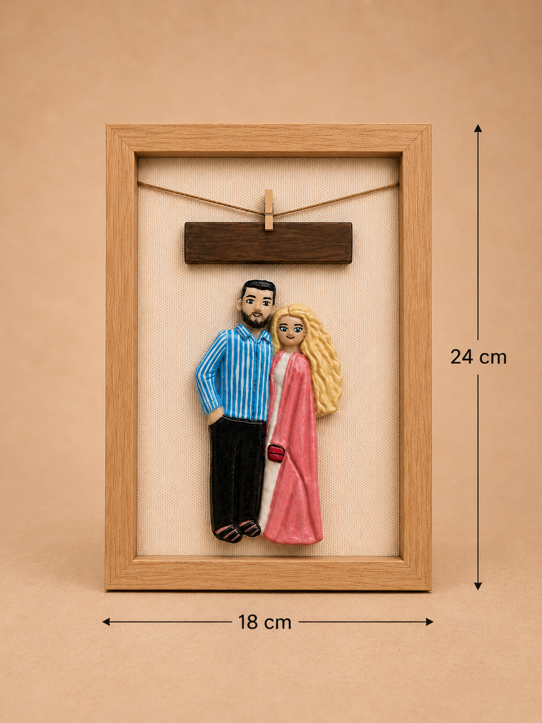 Personalisiertes Erinnerungsbild mit Rahmen – 2 Personen
