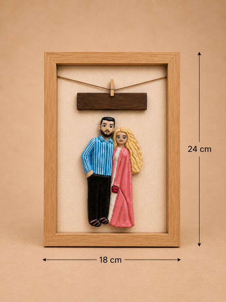 Personalisiertes Erinnerungsbild mit Rahmen – 2 Personen